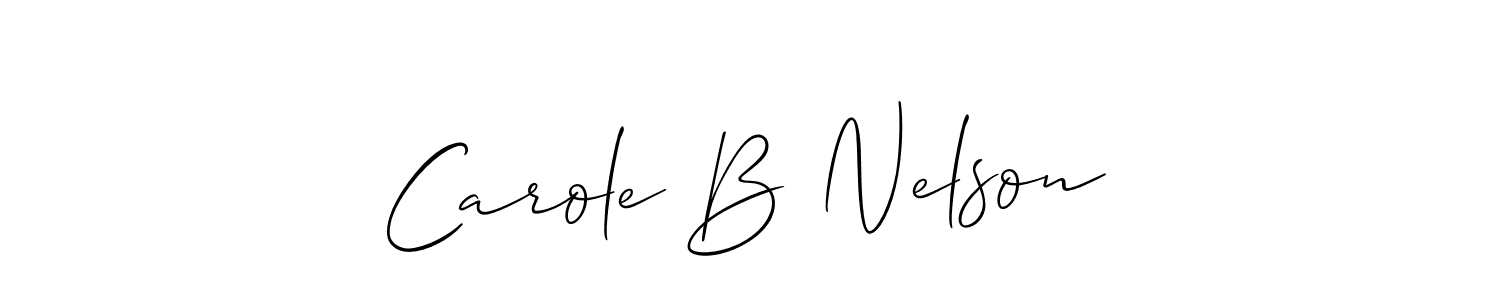 Design your own signature with our free online signature maker. With this signature software, you can create a handwritten (Allison_Script) signature for name Carole B Nelson. Carole B Nelson signature style 2 images and pictures png