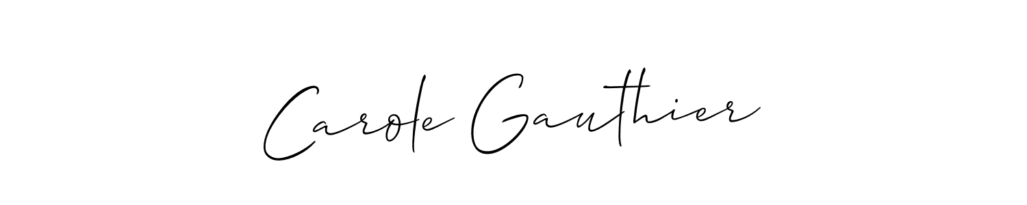 Carole Gauthier stylish signature style. Best Handwritten Sign (Allison_Script) for my name. Handwritten Signature Collection Ideas for my name Carole Gauthier. Carole Gauthier signature style 2 images and pictures png