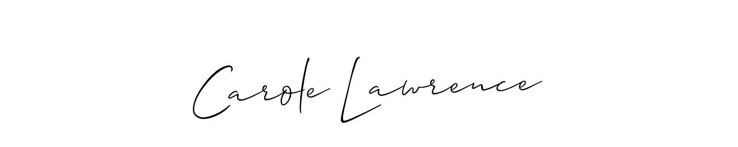 How to make Carole Lawrence name signature. Use Allison_Script style for creating short signs online. This is the latest handwritten sign. Carole Lawrence signature style 2 images and pictures png