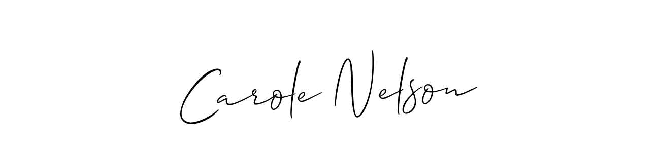 Use a signature maker to create a handwritten signature online. With this signature software, you can design (Allison_Script) your own signature for name Carole Nelson. Carole Nelson signature style 2 images and pictures png