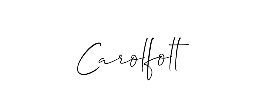 Design your own signature with our free online signature maker. With this signature software, you can create a handwritten (Allison_Script) signature for name Carolfolt. Carolfolt signature style 2 images and pictures png