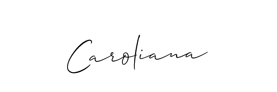 Caroliana stylish signature style. Best Handwritten Sign (Allison_Script) for my name. Handwritten Signature Collection Ideas for my name Caroliana. Caroliana signature style 2 images and pictures png