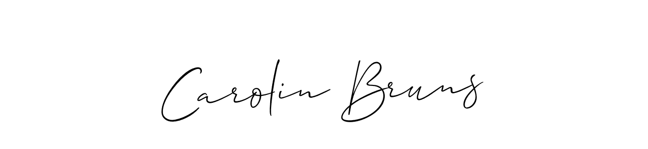 Also we have Carolin Bruns name is the best signature style. Create professional handwritten signature collection using Allison_Script autograph style. Carolin Bruns signature style 2 images and pictures png