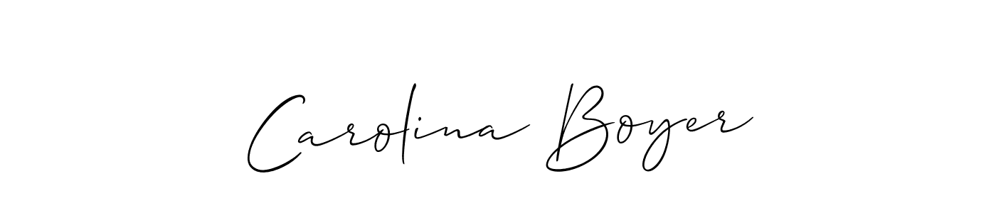 Carolina Boyer stylish signature style. Best Handwritten Sign (Allison_Script) for my name. Handwritten Signature Collection Ideas for my name Carolina Boyer. Carolina Boyer signature style 2 images and pictures png