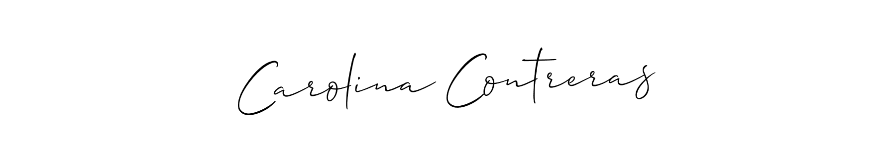 Make a beautiful signature design for name Carolina Contreras. With this signature (Allison_Script) style, you can create a handwritten signature for free. Carolina Contreras signature style 2 images and pictures png