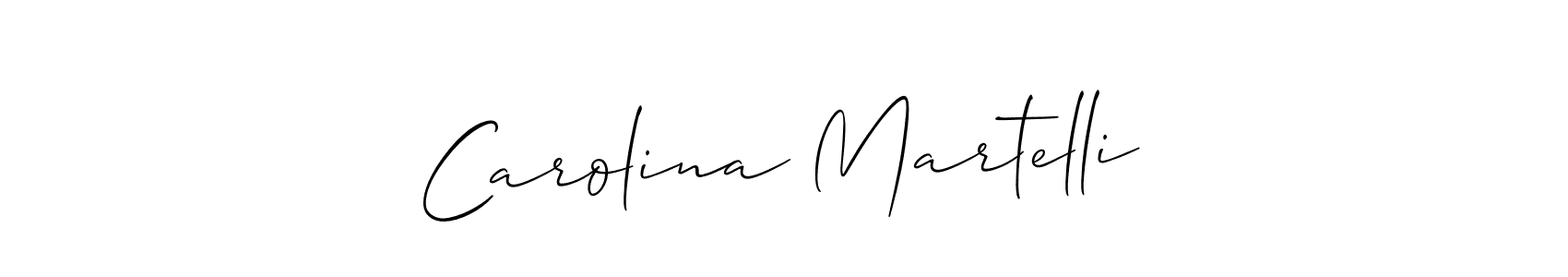 Make a beautiful signature design for name Carolina Martelli. With this signature (Allison_Script) style, you can create a handwritten signature for free. Carolina Martelli signature style 2 images and pictures png