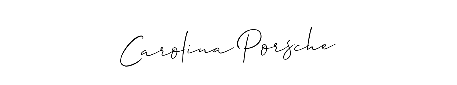 Carolina Porsche stylish signature style. Best Handwritten Sign (Allison_Script) for my name. Handwritten Signature Collection Ideas for my name Carolina Porsche. Carolina Porsche signature style 2 images and pictures png