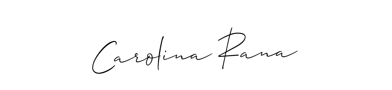 How to make Carolina Rana name signature. Use Allison_Script style for creating short signs online. This is the latest handwritten sign. Carolina Rana signature style 2 images and pictures png