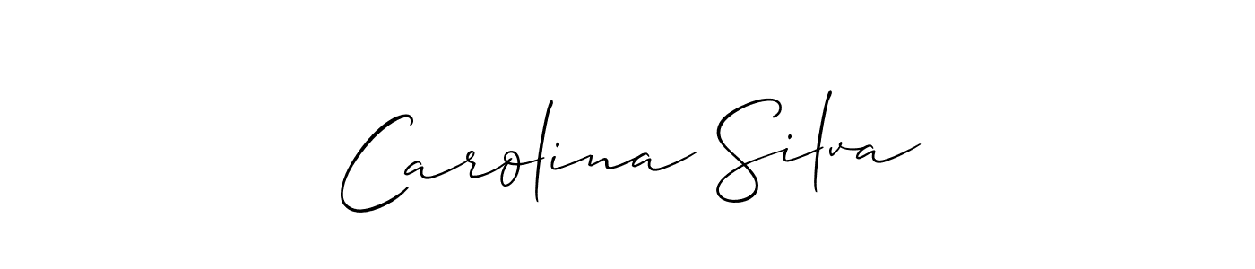 Make a beautiful signature design for name Carolina Silva. With this signature (Allison_Script) style, you can create a handwritten signature for free. Carolina Silva signature style 2 images and pictures png