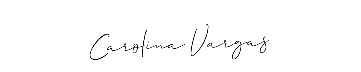 It looks lik you need a new signature style for name Carolina Vargas. Design unique handwritten (Allison_Script) signature with our free signature maker in just a few clicks. Carolina Vargas signature style 2 images and pictures png