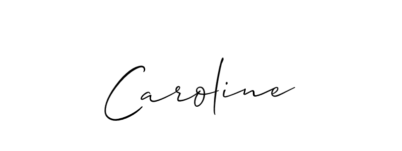 Use a signature maker to create a handwritten signature online. With this signature software, you can design (Allison_Script) your own signature for name Caroline. Caroline signature style 2 images and pictures png