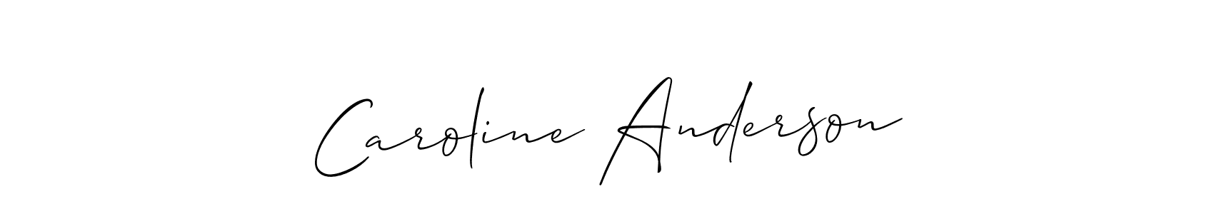 Create a beautiful signature design for name Caroline Anderson. With this signature (Allison_Script) fonts, you can make a handwritten signature for free. Caroline Anderson signature style 2 images and pictures png