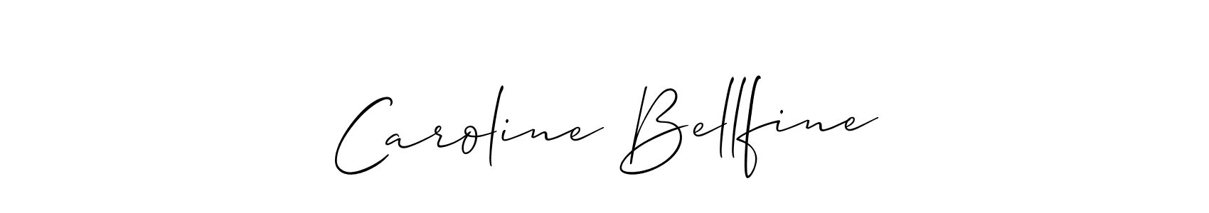 Allison_Script is a professional signature style that is perfect for those who want to add a touch of class to their signature. It is also a great choice for those who want to make their signature more unique. Get Caroline Bellfine name to fancy signature for free. Caroline Bellfine signature style 2 images and pictures png