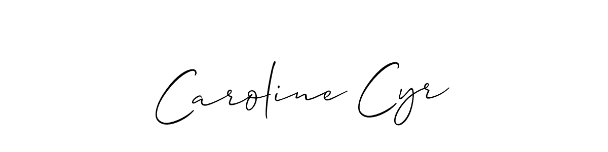 How to make Caroline Cyr signature? Allison_Script is a professional autograph style. Create handwritten signature for Caroline Cyr name. Caroline Cyr signature style 2 images and pictures png