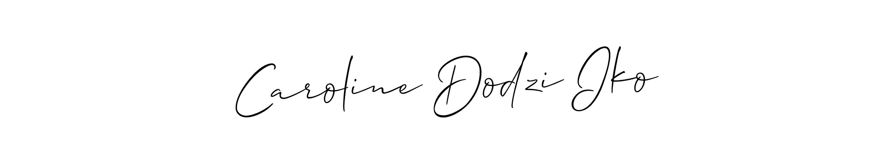 How to make Caroline Dodzi Iko name signature. Use Allison_Script style for creating short signs online. This is the latest handwritten sign. Caroline Dodzi Iko signature style 2 images and pictures png