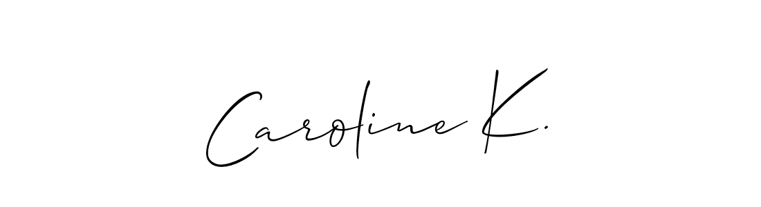How to Draw Caroline K. signature style? Allison_Script is a latest design signature styles for name Caroline K.. Caroline K. signature style 2 images and pictures png