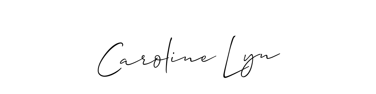 Create a beautiful signature design for name Caroline Lyn. With this signature (Allison_Script) fonts, you can make a handwritten signature for free. Caroline Lyn signature style 2 images and pictures png