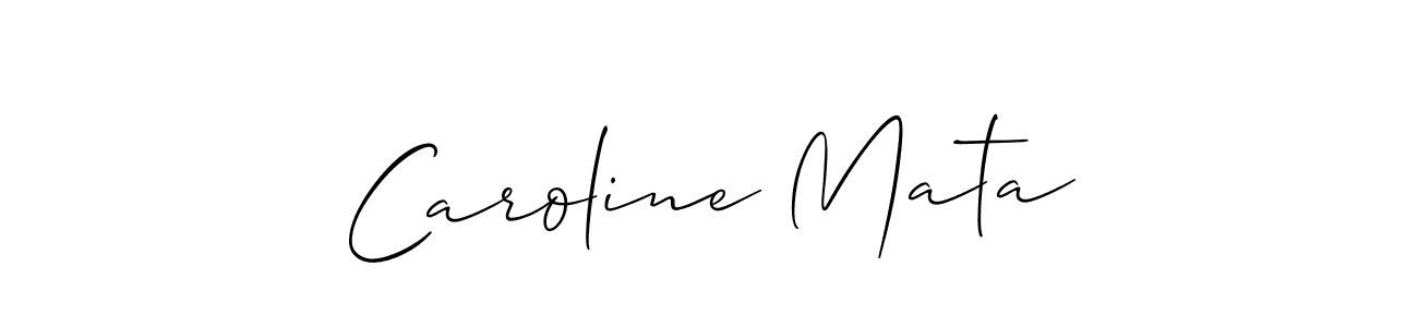 You should practise on your own different ways (Allison_Script) to write your name (Caroline Mata) in signature. don't let someone else do it for you. Caroline Mata signature style 2 images and pictures png