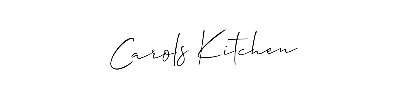 You can use this online signature creator to create a handwritten signature for the name Carols Kitchen. This is the best online autograph maker. Carols Kitchen signature style 2 images and pictures png