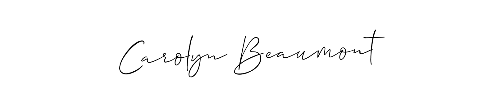 How to make Carolyn Beaumont name signature. Use Allison_Script style for creating short signs online. This is the latest handwritten sign. Carolyn Beaumont signature style 2 images and pictures png