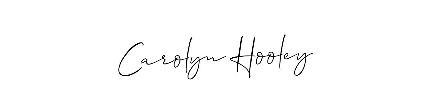 It looks lik you need a new signature style for name Carolyn Hooley. Design unique handwritten (Allison_Script) signature with our free signature maker in just a few clicks. Carolyn Hooley signature style 2 images and pictures png