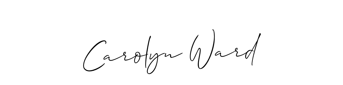 Use a signature maker to create a handwritten signature online. With this signature software, you can design (Allison_Script) your own signature for name Carolyn Ward. Carolyn Ward signature style 2 images and pictures png