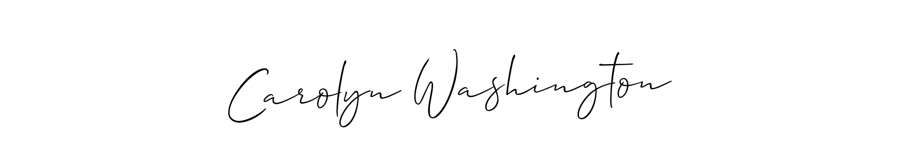 Design your own signature with our free online signature maker. With this signature software, you can create a handwritten (Allison_Script) signature for name Carolyn Washington. Carolyn Washington signature style 2 images and pictures png