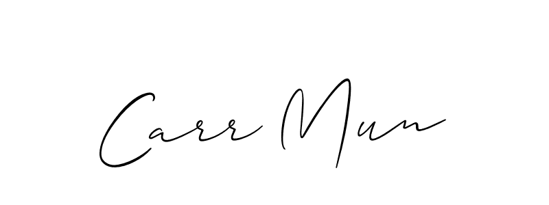 How to make Carr Mun signature? Allison_Script is a professional autograph style. Create handwritten signature for Carr Mun name. Carr Mun signature style 2 images and pictures png