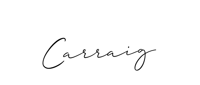 Also we have Carraig name is the best signature style. Create professional handwritten signature collection using Allison_Script autograph style. Carraig signature style 2 images and pictures png