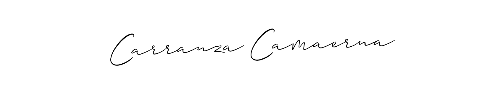 The best way (Allison_Script) to make a short signature is to pick only two or three words in your name. The name Carranza Camaerna include a total of six letters. For converting this name. Carranza Camaerna signature style 2 images and pictures png