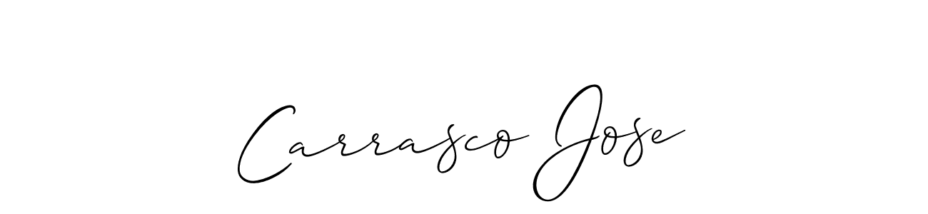The best way (Allison_Script) to make a short signature is to pick only two or three words in your name. The name Carrasco Jose include a total of six letters. For converting this name. Carrasco Jose signature style 2 images and pictures png