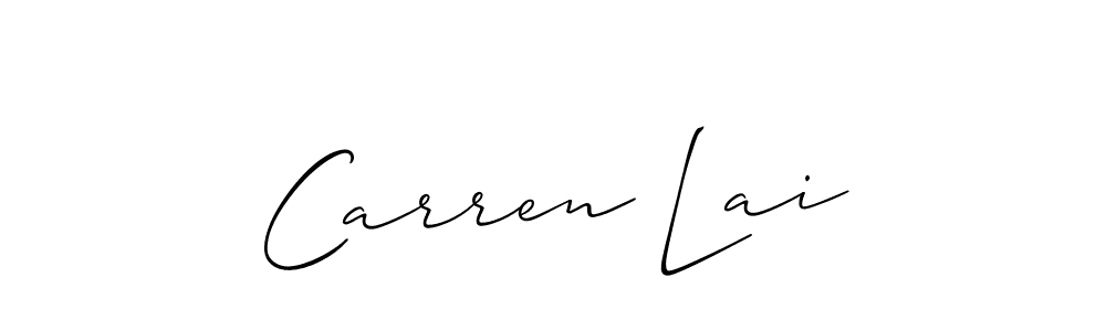How to make Carren Lai signature? Allison_Script is a professional autograph style. Create handwritten signature for Carren Lai name. Carren Lai signature style 2 images and pictures png