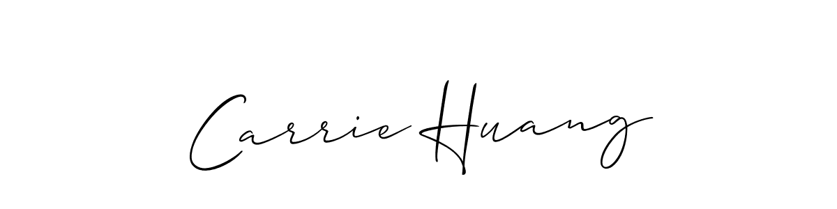 Design your own signature with our free online signature maker. With this signature software, you can create a handwritten (Allison_Script) signature for name Carrie Huang. Carrie Huang signature style 2 images and pictures png