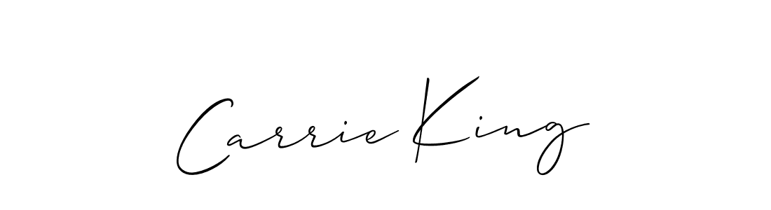 Carrie King stylish signature style. Best Handwritten Sign (Allison_Script) for my name. Handwritten Signature Collection Ideas for my name Carrie King. Carrie King signature style 2 images and pictures png