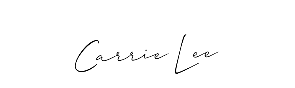 It looks lik you need a new signature style for name Carrie Lee. Design unique handwritten (Allison_Script) signature with our free signature maker in just a few clicks. Carrie Lee signature style 2 images and pictures png