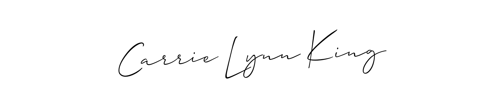 Make a beautiful signature design for name Carrie Lynn King. With this signature (Allison_Script) style, you can create a handwritten signature for free. Carrie Lynn King signature style 2 images and pictures png