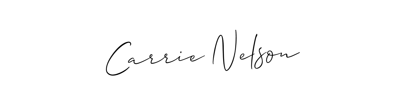 Design your own signature with our free online signature maker. With this signature software, you can create a handwritten (Allison_Script) signature for name Carrie Nelson. Carrie Nelson signature style 2 images and pictures png