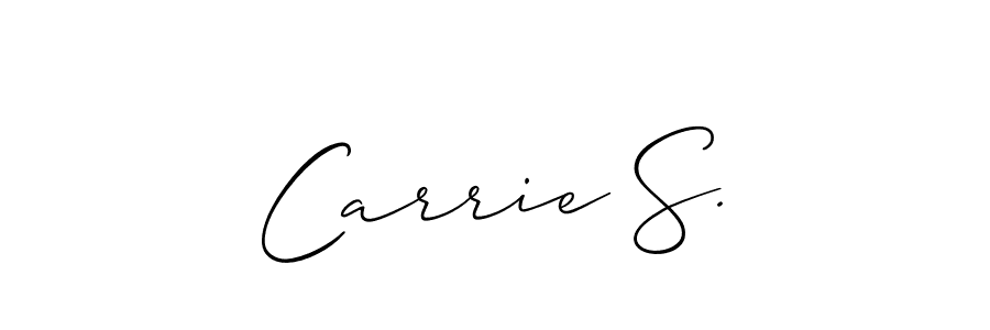 Also we have Carrie S. name is the best signature style. Create professional handwritten signature collection using Allison_Script autograph style. Carrie S. signature style 2 images and pictures png