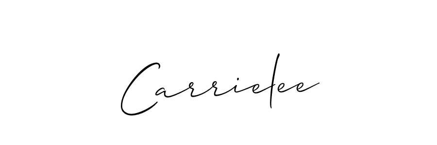 Make a beautiful signature design for name Carrielee. With this signature (Allison_Script) style, you can create a handwritten signature for free. Carrielee signature style 2 images and pictures png