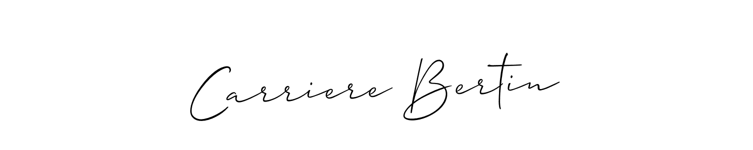 Make a beautiful signature design for name Carriere Bertin. With this signature (Allison_Script) style, you can create a handwritten signature for free. Carriere Bertin signature style 2 images and pictures png