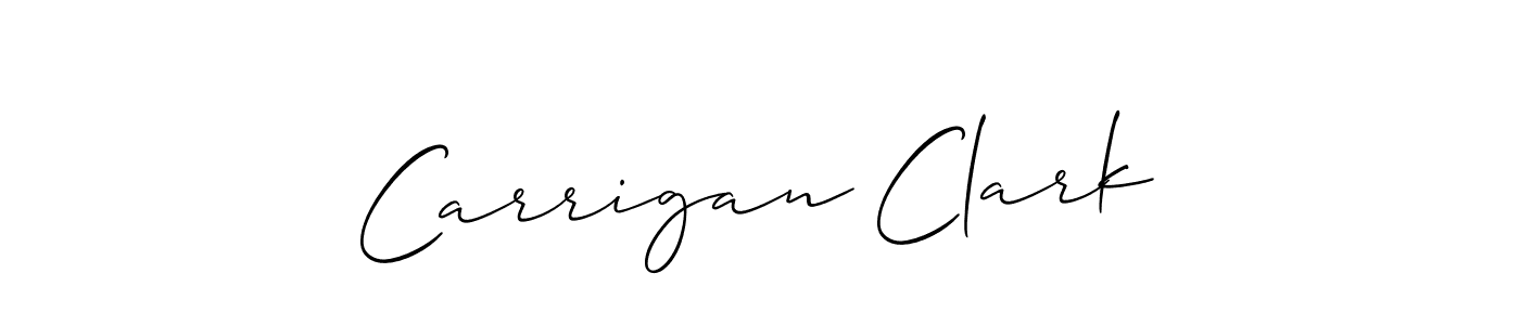 Create a beautiful signature design for name Carrigan Clark. With this signature (Allison_Script) fonts, you can make a handwritten signature for free. Carrigan Clark signature style 2 images and pictures png