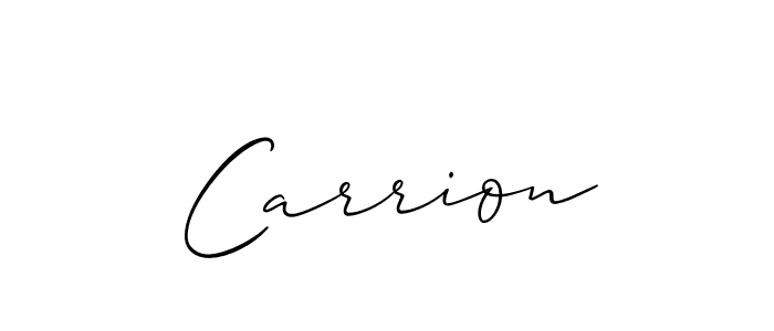 Also we have Carrion name is the best signature style. Create professional handwritten signature collection using Allison_Script autograph style. Carrion signature style 2 images and pictures png