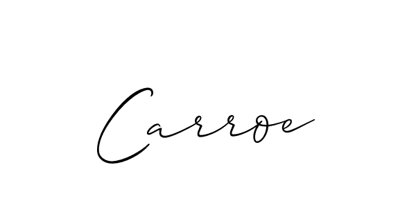 Make a short Carroe signature style. Manage your documents anywhere anytime using Allison_Script. Create and add eSignatures, submit forms, share and send files easily. Carroe signature style 2 images and pictures png
