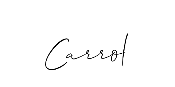 Also You can easily find your signature by using the search form. We will create Carrol name handwritten signature images for you free of cost using Allison_Script sign style. Carrol signature style 2 images and pictures png