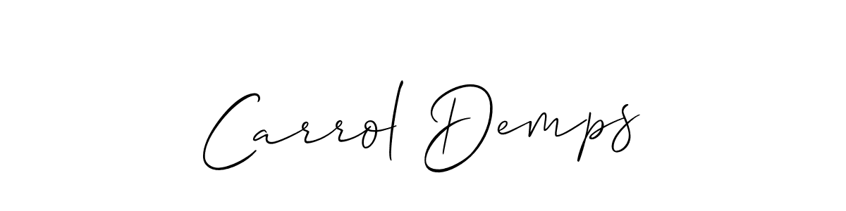 Best and Professional Signature Style for Carrol Demps. Allison_Script Best Signature Style Collection. Carrol Demps signature style 2 images and pictures png