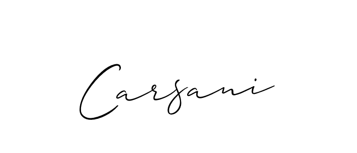 Carsani stylish signature style. Best Handwritten Sign (Allison_Script) for my name. Handwritten Signature Collection Ideas for my name Carsani. Carsani signature style 2 images and pictures png