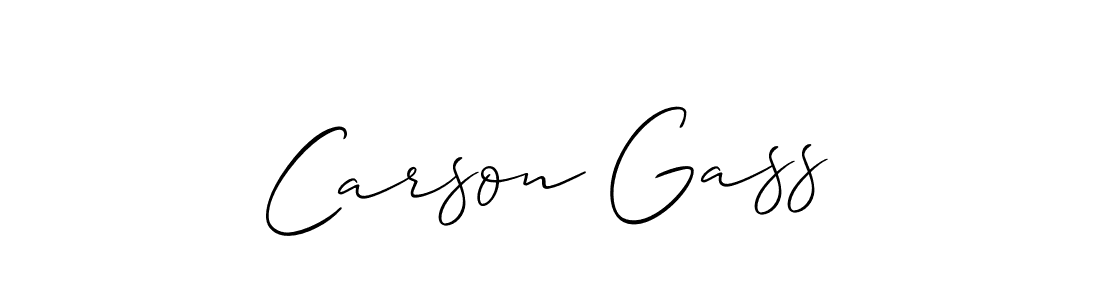 How to make Carson Gass signature? Allison_Script is a professional autograph style. Create handwritten signature for Carson Gass name. Carson Gass signature style 2 images and pictures png