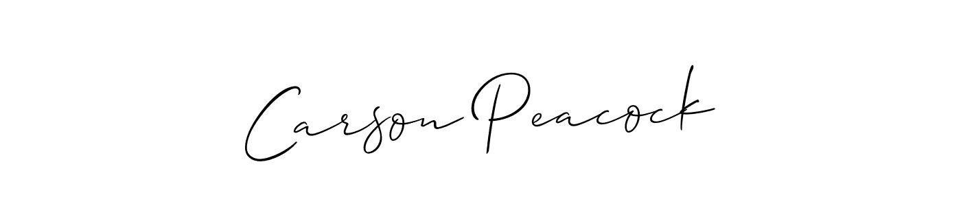 Carson Peacock stylish signature style. Best Handwritten Sign (Allison_Script) for my name. Handwritten Signature Collection Ideas for my name Carson Peacock. Carson Peacock signature style 2 images and pictures png