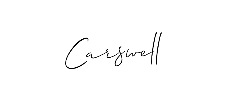 The best way (Allison_Script) to make a short signature is to pick only two or three words in your name. The name Carswell include a total of six letters. For converting this name. Carswell signature style 2 images and pictures png