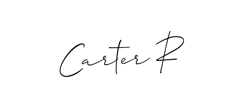 Allison_Script is a professional signature style that is perfect for those who want to add a touch of class to their signature. It is also a great choice for those who want to make their signature more unique. Get Carter R name to fancy signature for free. Carter R signature style 2 images and pictures png